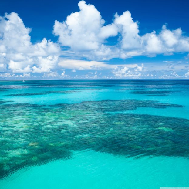 صور خلفيات شاطئ البحر مع الغيوم منظر طبيعي خلاب Sea Ocean Beach - صور خلفيات عالية الدقة HD Wallpapers